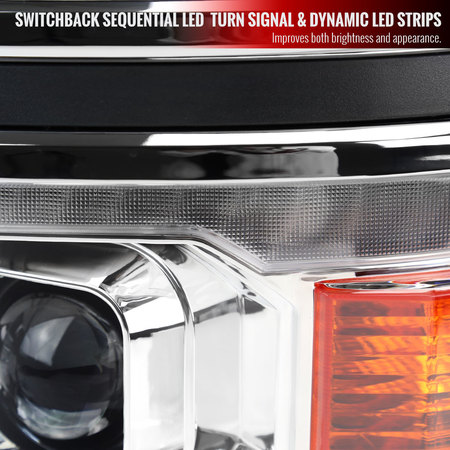 Spec-D Tuning 14-15 Chevrolet Silverado 1500 Projector Headlights 2LHP-SIV14-C-SQ-RS